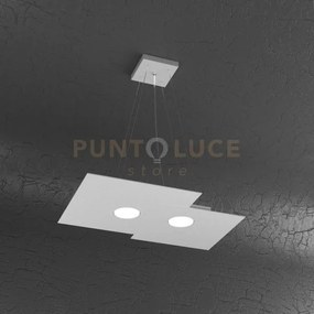 Plate sospensione 2 luci grigio 1129-s2 r-gr