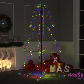 vidaXL Albero di Natale a Cono 200 LED per Interni Esterni 98x150 cm