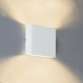 Lampada da parete esterna moderna bianca 11,5 cm con LED - Batt