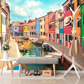 Carta da parati – Casette pastello nel villaggio