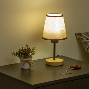 Brilagi - Lampada da tavolo NUBILA WOOD 1xE27/25W/230V quercia/marrone