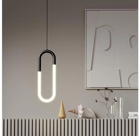 Redo 01-3184 - Lampadario LED a sospensione con filo LATIUM LED/9W/230V nero