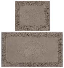 SET 2x Tappeto bagno PIANTE 60x100 cm marrone