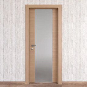 Porta tamburata battente Sheraton Vetrata rovere L 70 x H 210 cm destra