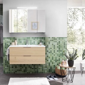 Mobile da bagno sospeso Madeo di Pelipal L 99 x H 48 x P 45 cm pino polar, 2 cassetti