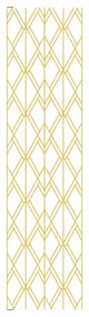 Pannello mdf decoro geometrie Gatsby oro L 240 x H 60 cm Sp 19 mm multicolore