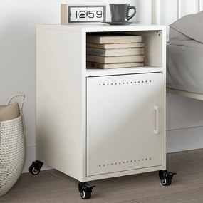 Comodino Bianco 36x39x59 Cm İn Acciaio /