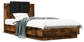 Giroletto Con Testiera Rovere Fumo 90x190 Cm Legno Multistrato /