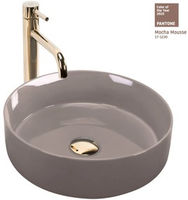 Lavabo da appoggio Rea Sami Beige Shiny