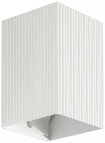 FARO 40534 - Applique SOLE 1xGU10/8W/230V bianco ondulato quadrato