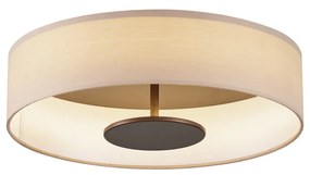 Plafoniera moderna bianca con interno bronzo con LED dimmerabile a 3 livelli - Bredow