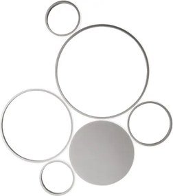 Plafoniera LED POIS in metallo verniciato 93x84 cm Silver