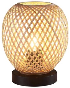 Lampada da tavolo ZANZIBAR 1xE27/20W/230V diametro 18 cm bambù