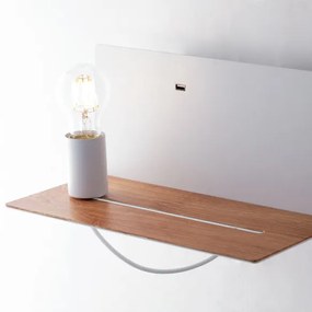 Lampadario Applique Flash Eclettico USB Colore Bianco 40W Mis 33 x 15 x 18 cm