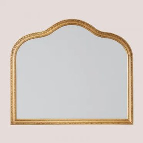 Specchio da parete in legno Olvera Dorato - Sklum