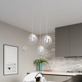 Sollux SL.1083 - Lampadario su corda TULOS 1xE27/60W/230V bianco