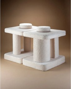 Divano per bambini color crema con rivestimento in bouclé 132 cm Settee – Wigiwama