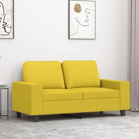 Divano A 2 Posti Giallo Chiaro 120 Cm İn Tessuto /