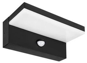 Lampada LED da parete per esterni con sensore LED/9W/230V 4000K IP44 nera