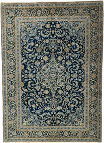 Kashan Tappeto 300 x 410 Blu (Iran) Annodato A Mano
