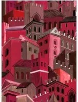 Arte International Carta da parati Citta di Castello - Framboise