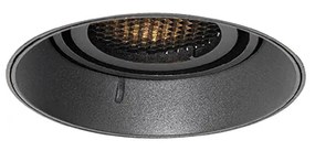 Set di 6 faretti da incasso moderni neri GU10 rotondi senza bordi - Oneon Honey