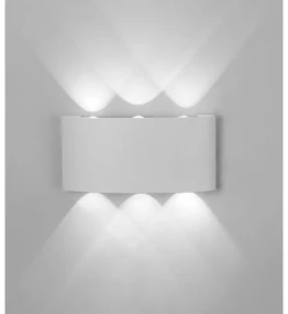 Applique LED design da esterno ARCS bianco IP54, luce bianco caldo 53.3 lumen, MANTRA