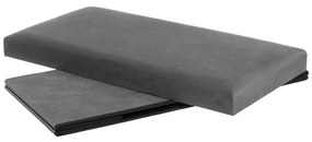 Poggiapiedi in velluto grigio scuro Estela - Casa Selección