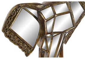 Decorazione da Parete DKD Home Decor Specchio Elefante Dorato Resina (41 x 11 x 38 cm)