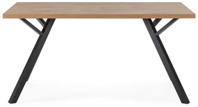 Tavolo da pranzo con piano in rovere massiccio 90x160 cm Marion – Marckeric