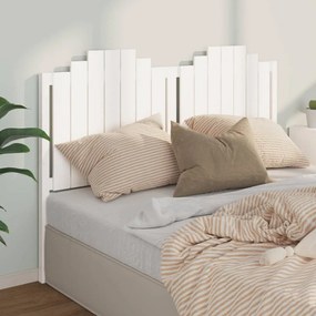 Testiera per letto bianca 156x4x110 cm legno massello di pino
