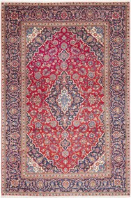 Kashan Tappeto 290x190 Rosso (Iran) Annodato A Mano