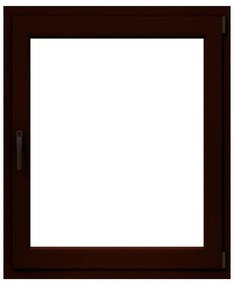 Finestra in PVC noce L 60 x H 100 cm, 1 anta apertura a destra