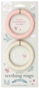 A Little Lovely Company - massaggiagengive in silicone - crema di fragole, 2 pezzi