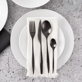 Posate nere in acciaio inox 24 pz – Orion