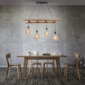 Leuchten Direkt 15025-18 - Lampadario a sospensione con filo EDGAR 4xE27/60W/230V