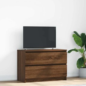 Mobile Tv Rovere Marrone 80x35x54 Cm İn Legno Multistrato /