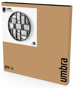 Cornice da parete in plastica nera Luna - Umbra