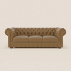 Chester 4 Posti 3 sedute in Vera Pelle – Chesterfield Capitonné Artigianale