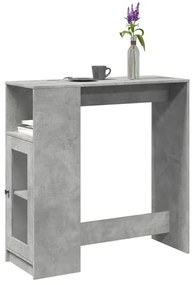 Tavolo Bar Con Rastrelliera Grigio 101x40x103,5 Cm Multistrato /