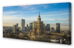 Quadro su tela Skyscrapers Panorama di Varsavia 100x50 cm