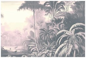 Carta da parati – Alberi tropicali con tocco vintage