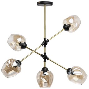 De Markt - Lampadario a sospensione con supporto rigido HAMBURG MEGAPOLIS 5xE14/40W/230V