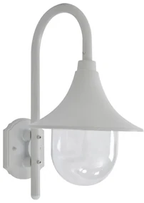 Lampada Da Parete Da Giardino E27 42 Cm İn Alluminio Bianco /