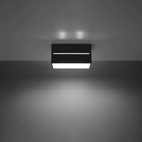 Lampada da soffitto nera con paralume in metallo 10x20 cm Lorum - Nice Lamps