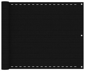Paravento Da Balcone Nero 75x400 Cm İn Hdpe /