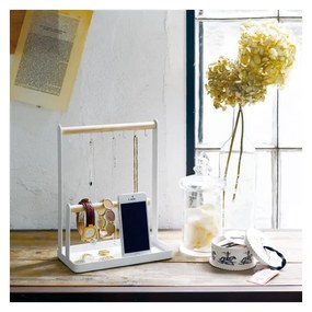 Piedistallo multifunzione bianco con dettagli in faggio Tosca - YAMAZAKI