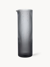 Caraffa in vetro soffiato con scanalatura in rilievo Ripple, 1,1 L