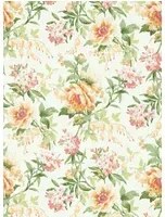 Sanderson Tapete Olivia - Botanical Green/ Orange
