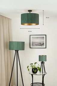 Brilagi - Lampadario a plafone BOSTON ROLLER 1xE27/15W/230V diametro 45 cm verde/oro